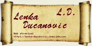 Lenka Ducanović vizit kartica